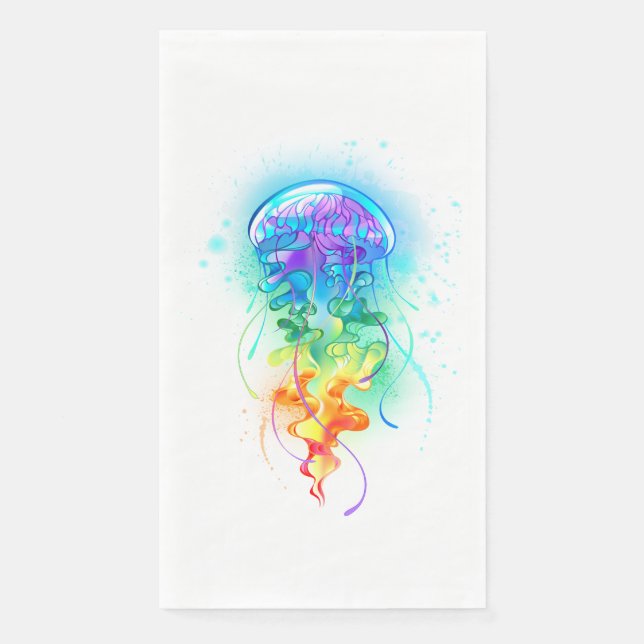 Rainbow jellyfish napkin (Front)