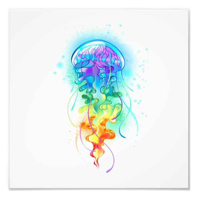 Rainbow jellyfish photo print (Front)