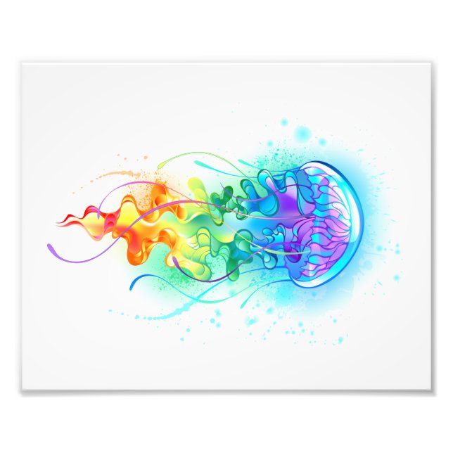 Rainbow jellyfish photo print (Front)