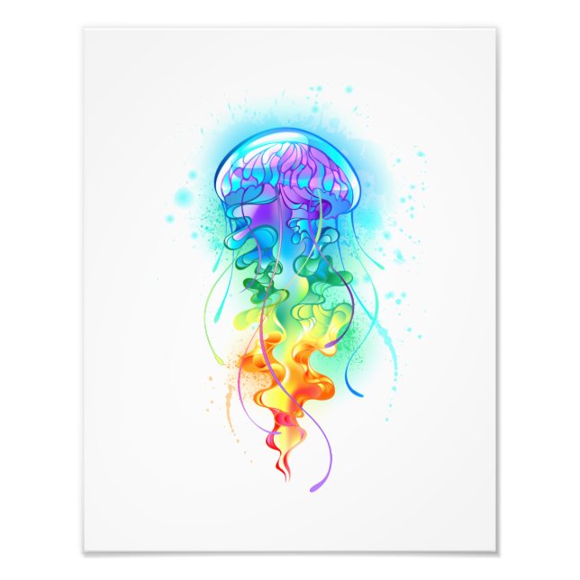 Rainbow jellyfish photo print (Front)