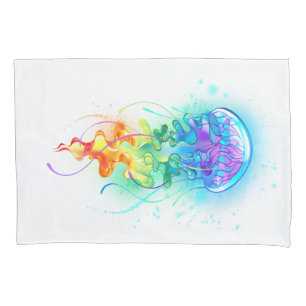 Rainbow jellyfish pillowcase
