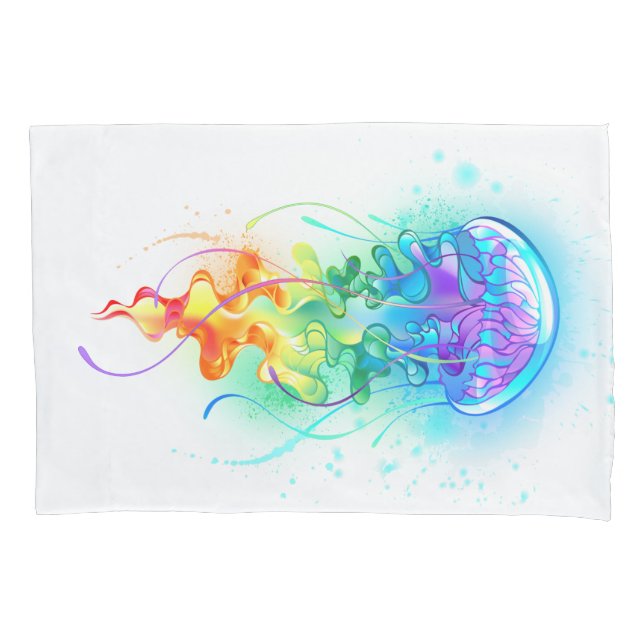 Rainbow jellyfish pillowcase (Front)