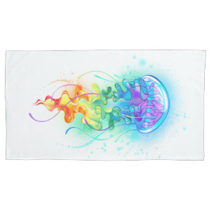 Rainbow jellyfish pillowcase