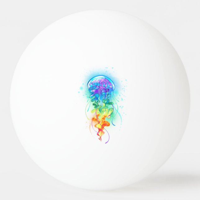 Rainbow jellyfish ping pong ball (Front)
