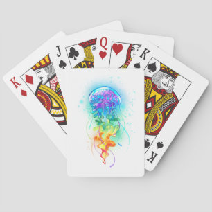 Rainbow jellyfish playing cards
