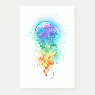 Rainbow jellyfish post-it notes