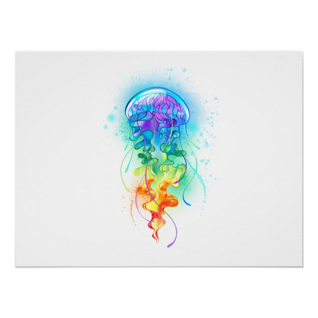 Rainbow jellyfish poster (Front)
