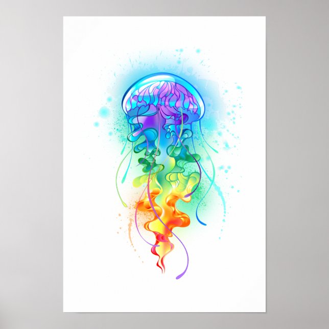 Rainbow jellyfish poster (Front)