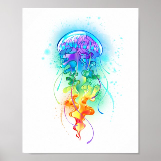 Rainbow jellyfish poster (Front)