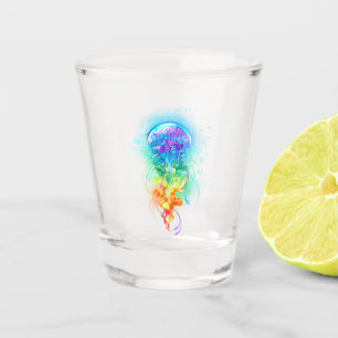 Rainbow jellyfish shot glass
