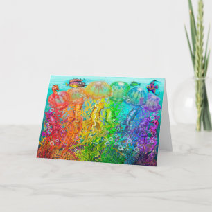 Rainbow Jellyfish Squids Card