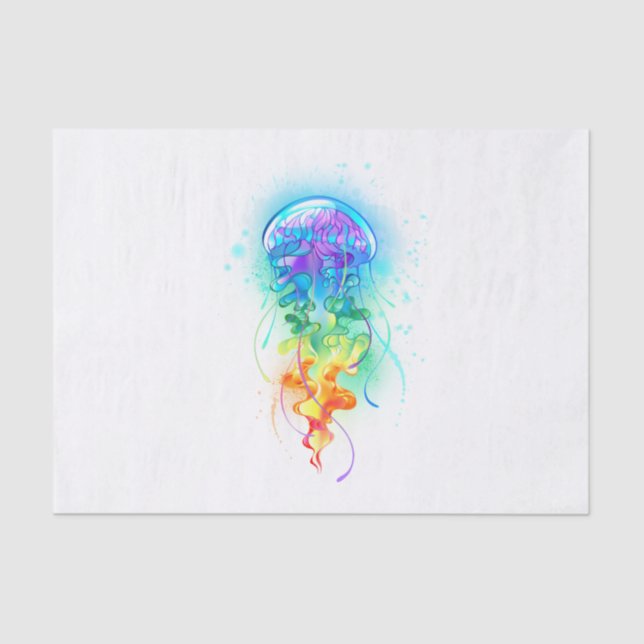 Rainbow jellyfish tissue paper (Front)