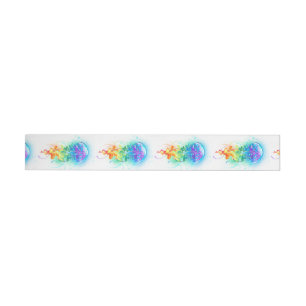Rainbow jellyfish wrap around label