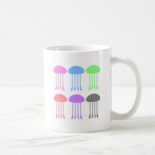 Rainbow Jellyfishes on Parade Coffee Mug