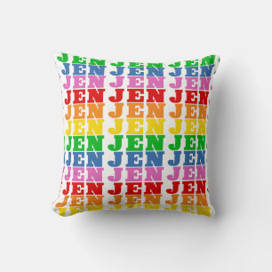 Rainbow Jen Cushion
