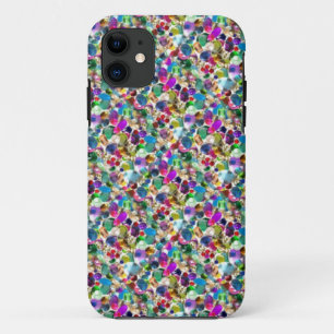 Rainbow Jewel Rhinestone Graphic Bling iPhone Case