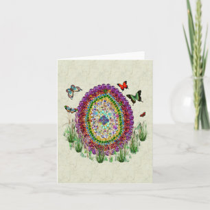 Rainbow Jewels Easter Egg Holiday Card