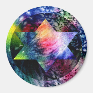 Rainbow Jewish Star Magnet
