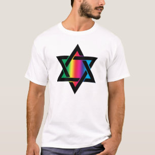Rainbow Jewish Star of David T-Shirt