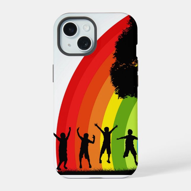 Rainbow Joy iPhone 15 Case (Back)