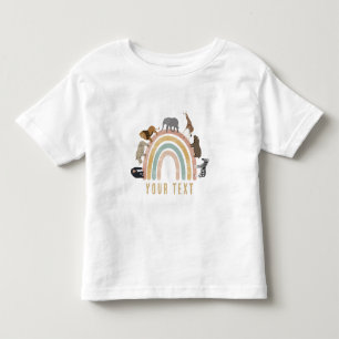 Rainbow Jungle Animals  Toddler T-Shirt