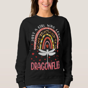 Rainbow Just A Girl Who Loves Dragonflies Animals Sweatshirt