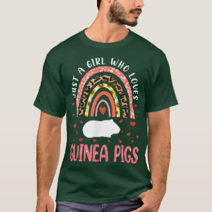 Rainbow Just A Girl Who Loves Guinea pigs Animals T-Shirt