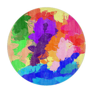 Rainbow Kaleidoscope Butterflies Cutting Board