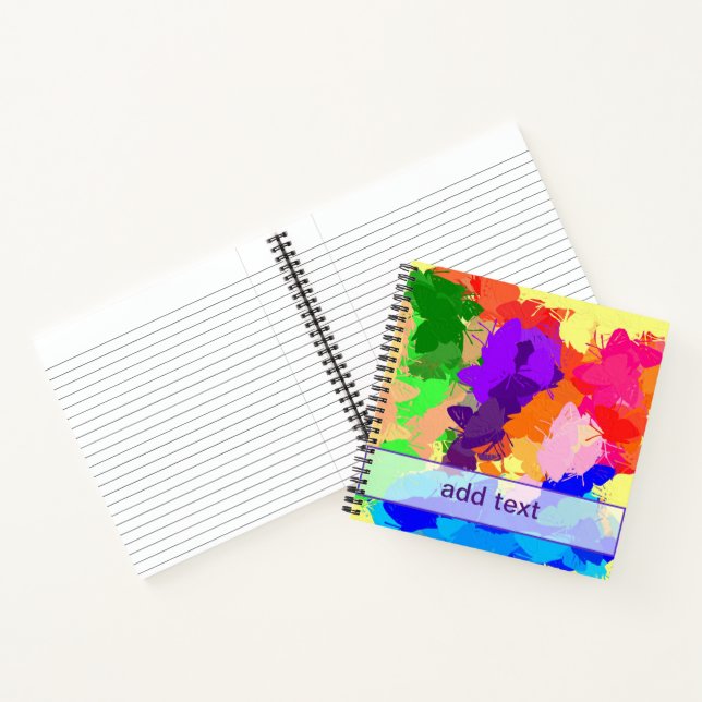 Rainbow Kaleidoscope Butterflies Notebook (Inside)