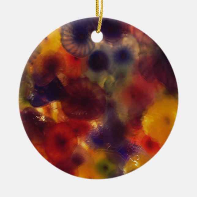 Rainbow Kalidascope Ceramic Tree Decoration (Front)
