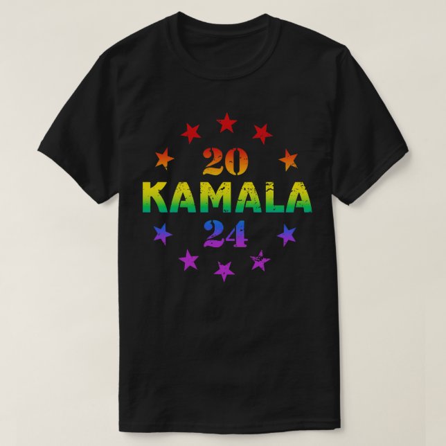 Rainbow Kamala 2024 Pride Diversity Kamala  for Pr T-Shirt (Design Front)