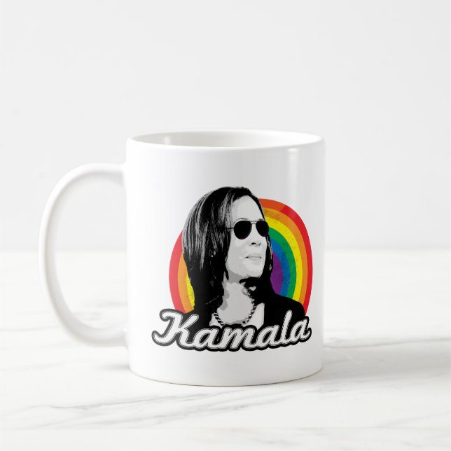 Rainbow Kamala Aviators Coffee Mug (Left)