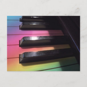 Rainbow Keys Photo Postcard