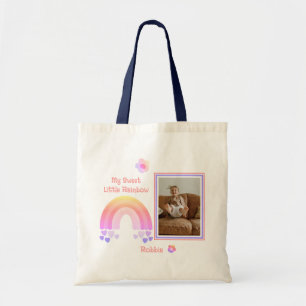 Rainbow Kid Photo Sweet Colourful Tote Bag