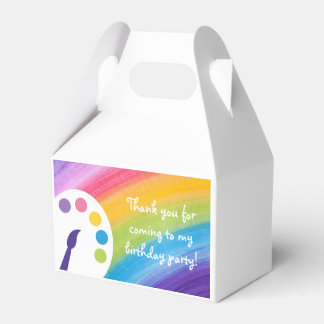 Rainbow Kids Art Party Favour Boxes