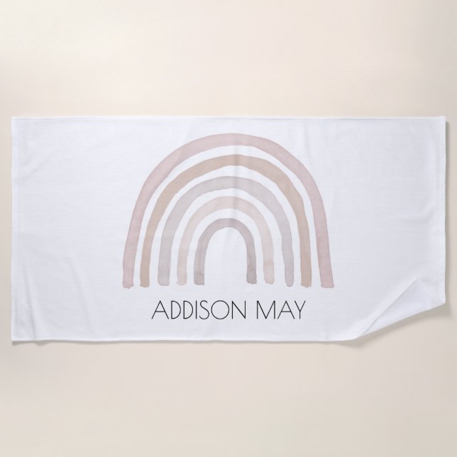 Rainbow kids beach towel (Front)