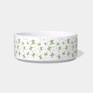 rainbow kids dog puppy polka dot bright fun colour bowl