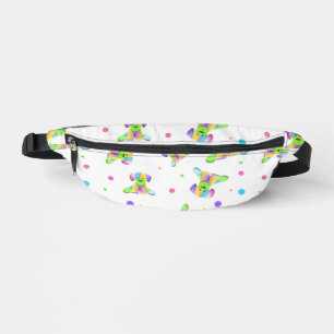 rainbow kids dog puppy polka dot bright fun colour bum bags