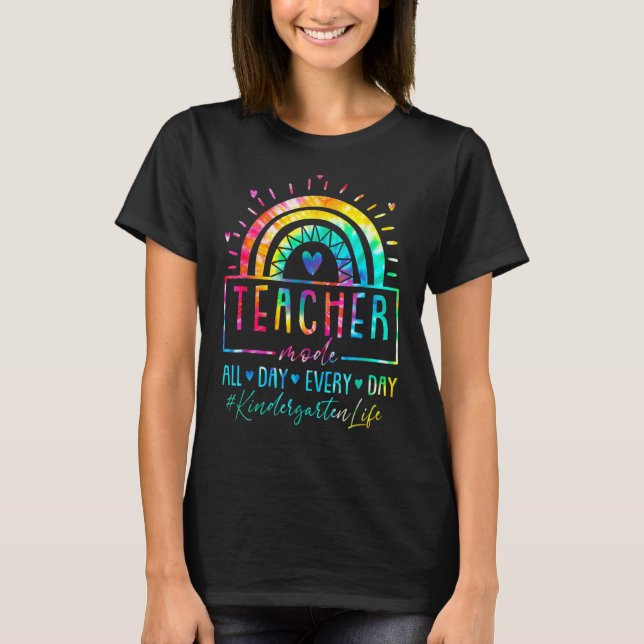 Rainbow Kindergarten Life All Day Every Day Back T T-Shirt (Front)