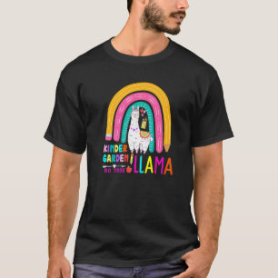 Rainbow Kindergarten No Prob Llama 100th Day of Sc T-Shirt