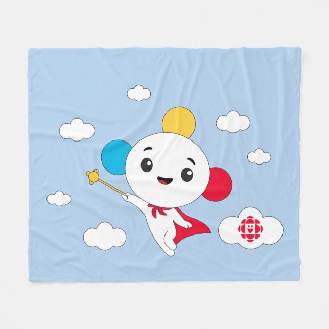 Rainbow King Fleece Blanket (Front (Horizontal))