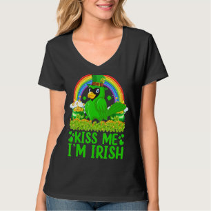 Rainbow Kiss Me I'm Irish Cardinal Bird St Patrick T-Shirt