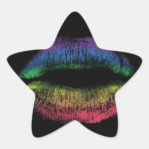 Rainbow Kiss Star Sticker