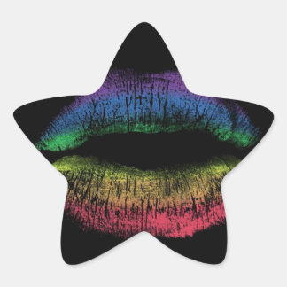 Rainbow Kiss Star Sticker