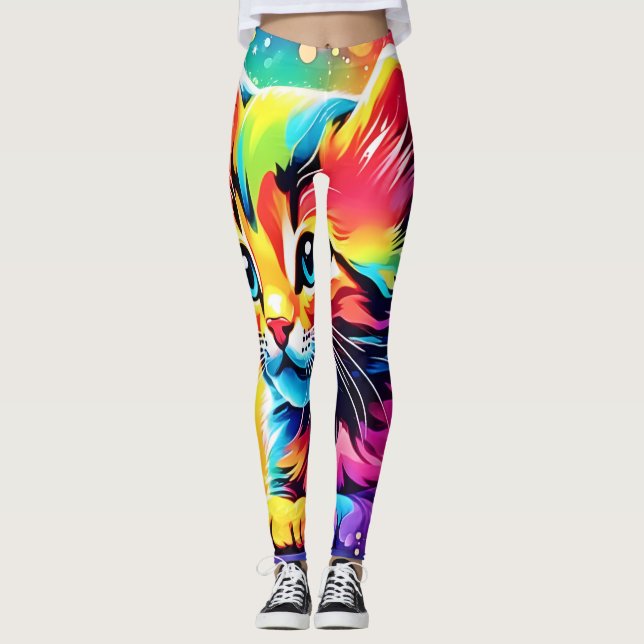 Rainbow Kitten Dream Leggings (Front)