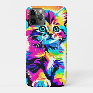 Rainbow Kitten Portrait iPhone 11 Pro Case