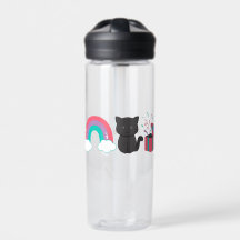 Rainbow Kitten Surprise Icon Water Bottle