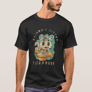 Rainbow Kitten Surprise Kwaii Cute Cat T-Shirt