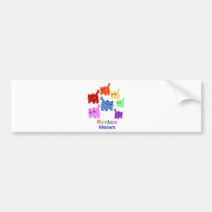 Rainbow kittens! bumper sticker