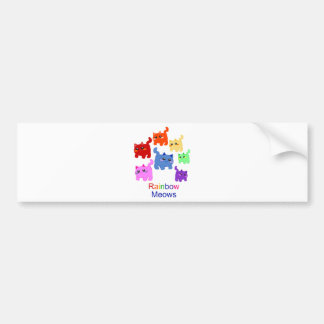 Rainbow kittens! bumper sticker